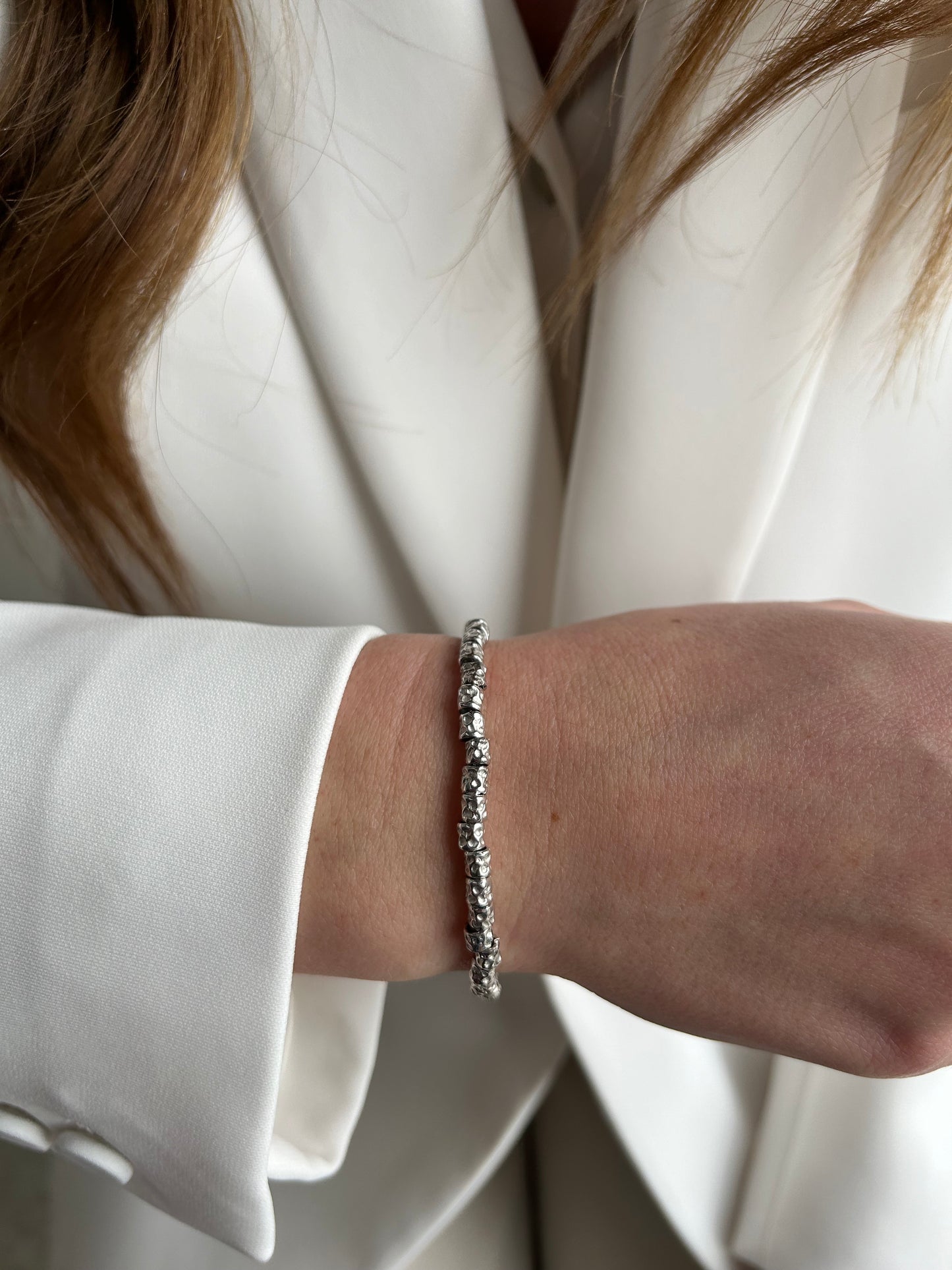 Bracciale Cilindri Martellati