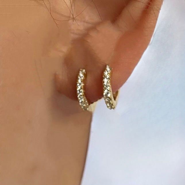 Orecchini Hoops zirconi