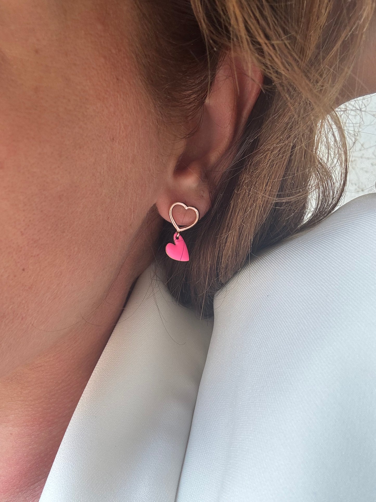 Orecchini Cuore Doppio – Summer Pop Edition