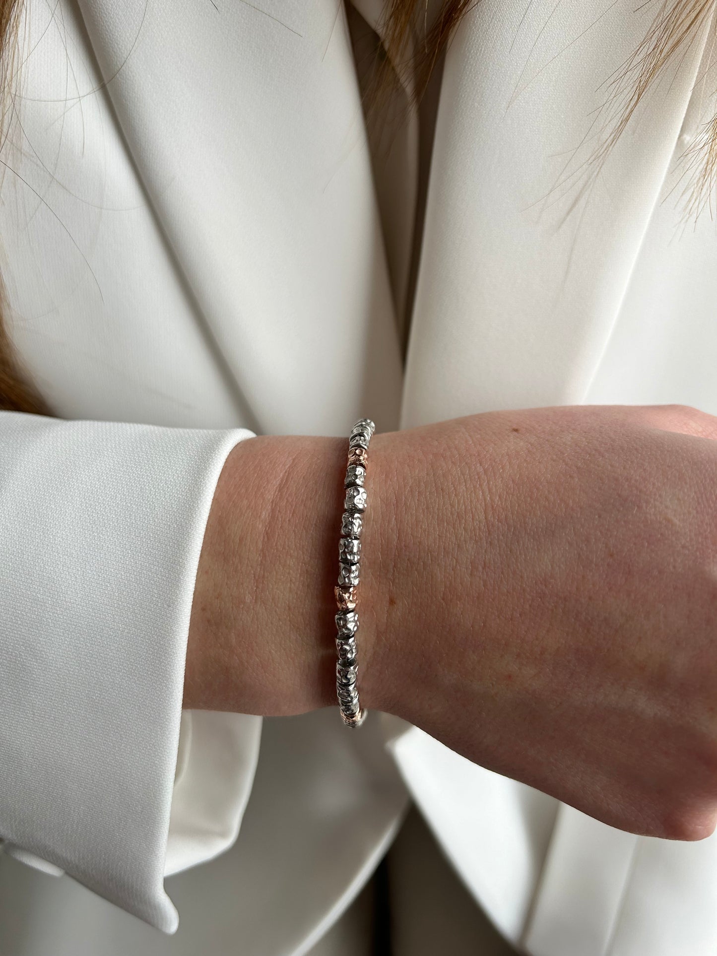 Bracciale Cilindri Martellati