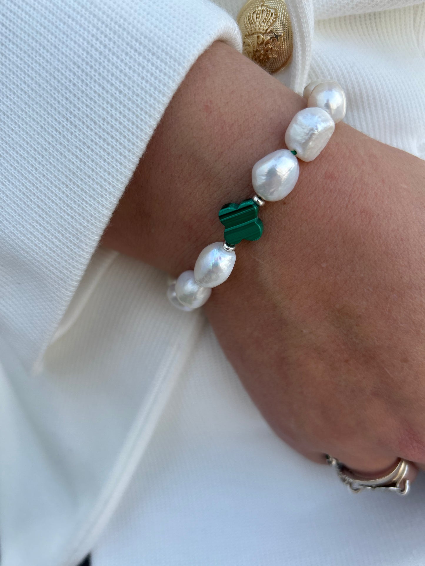 Bracciale Perle & Malachite