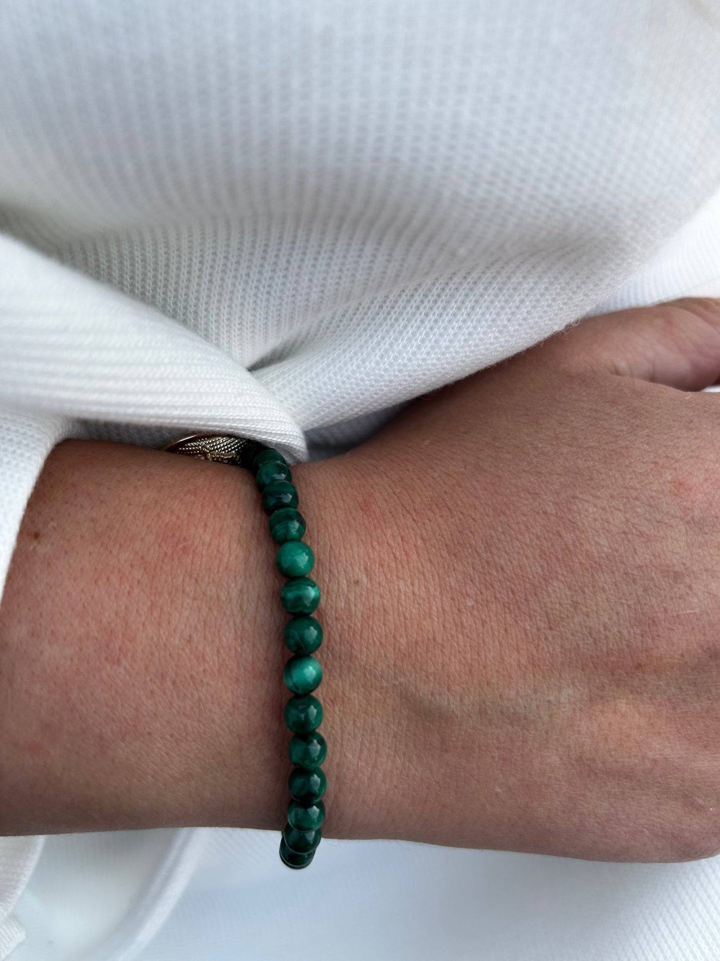 Bracciale Elastico Malachite