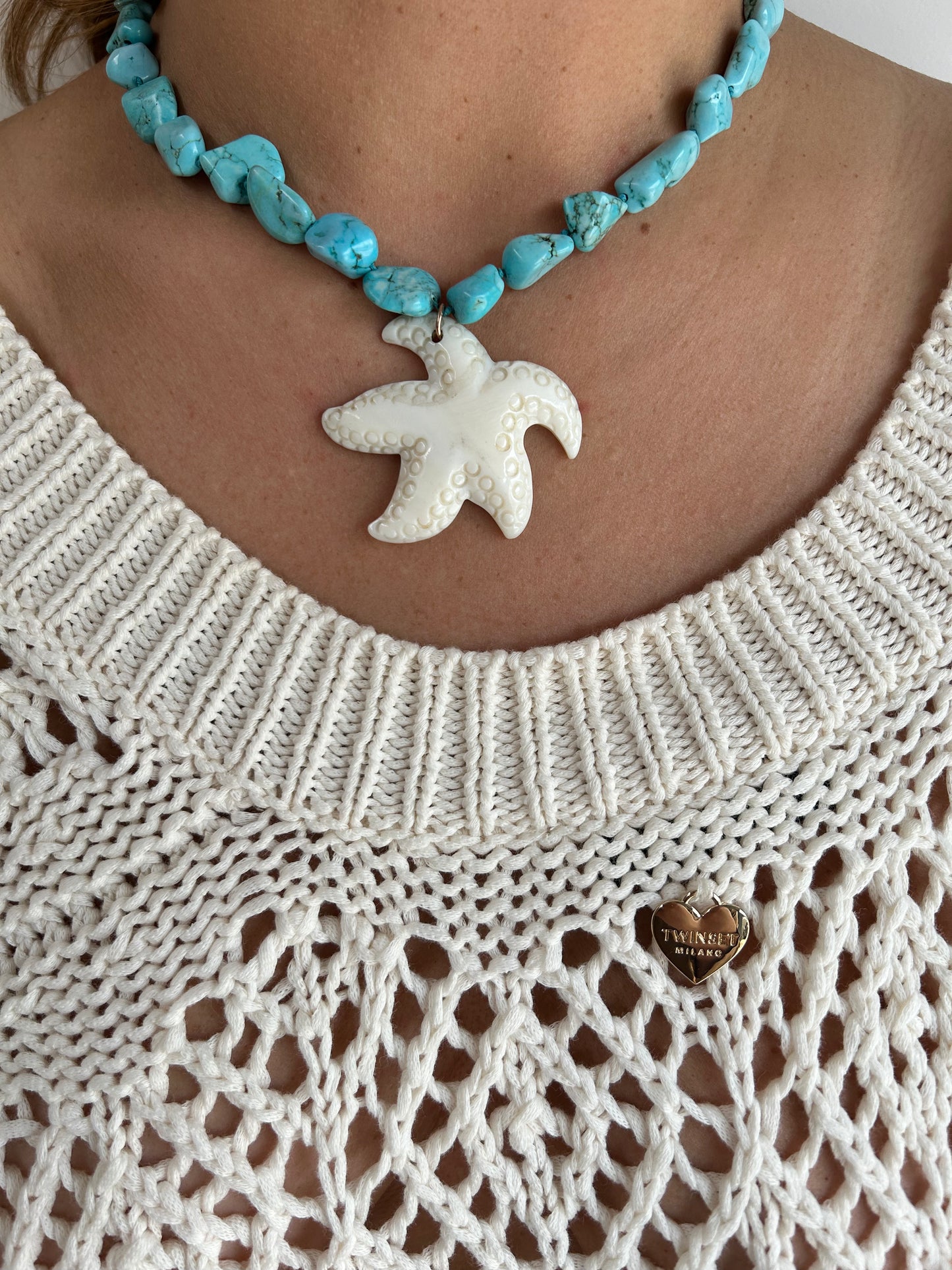 Collana Turchese & Stella Marina Madreperla