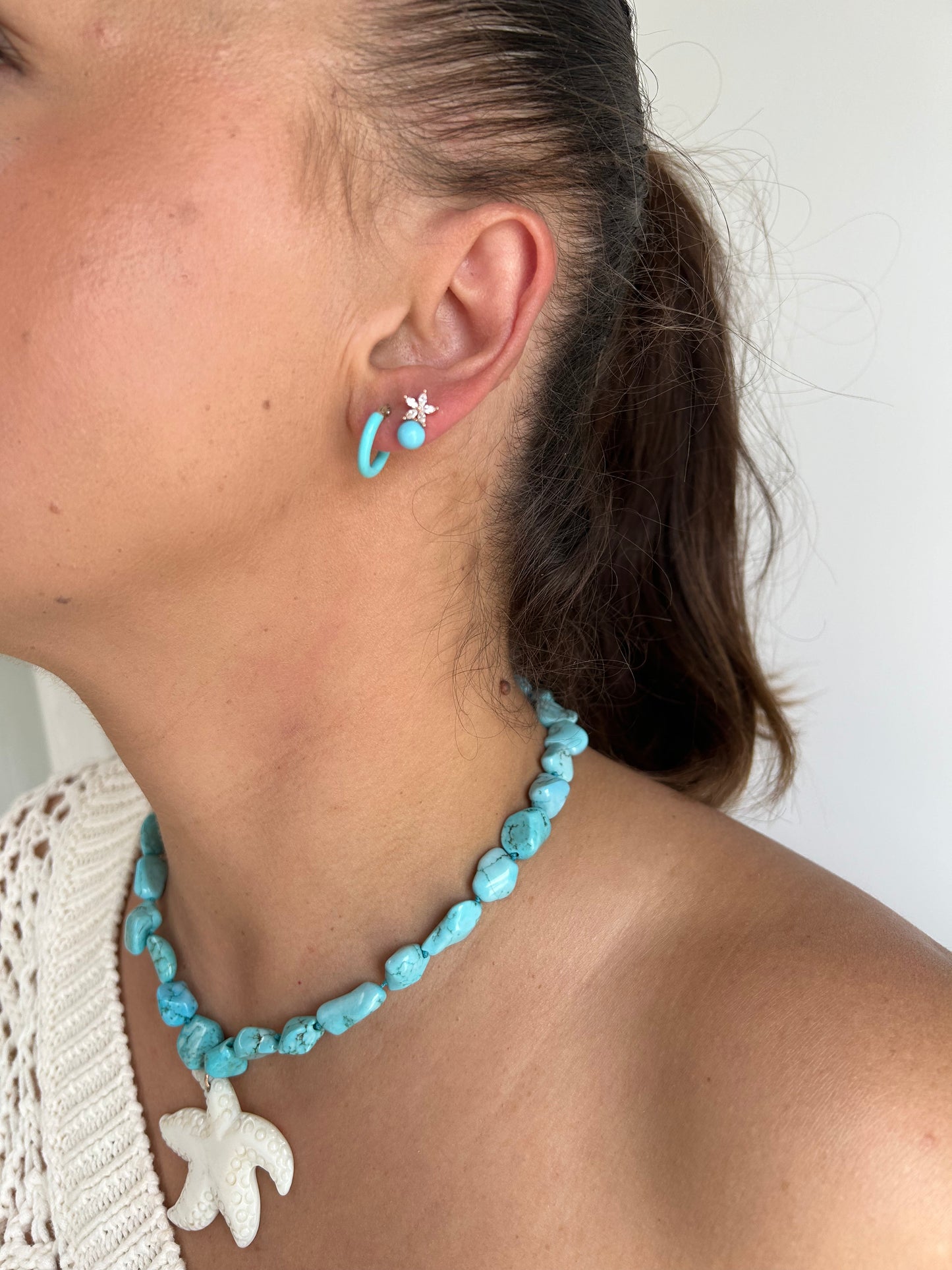 Collana Turchese & Stella Marina Madreperla