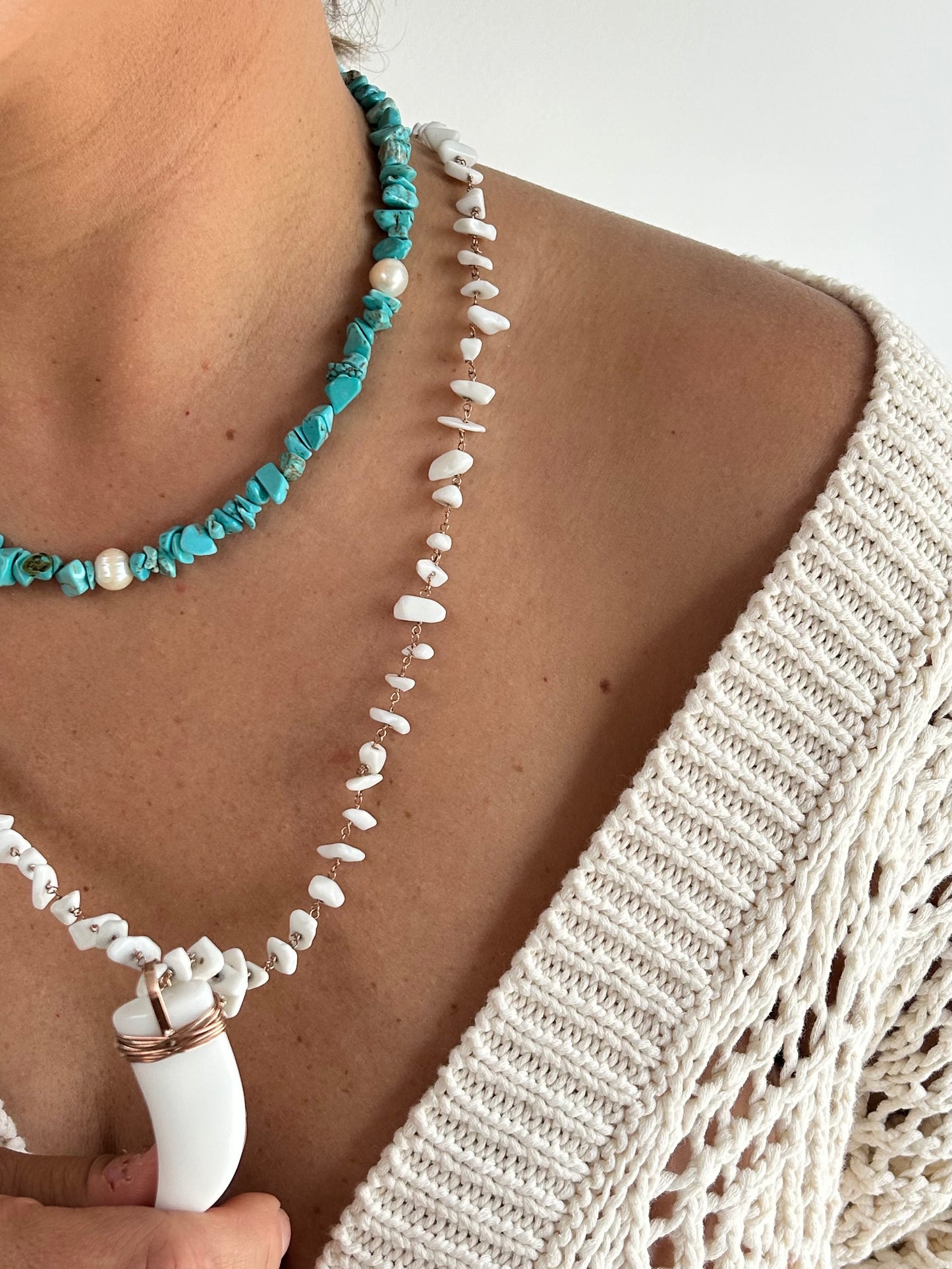 Collana Turchese & Perle