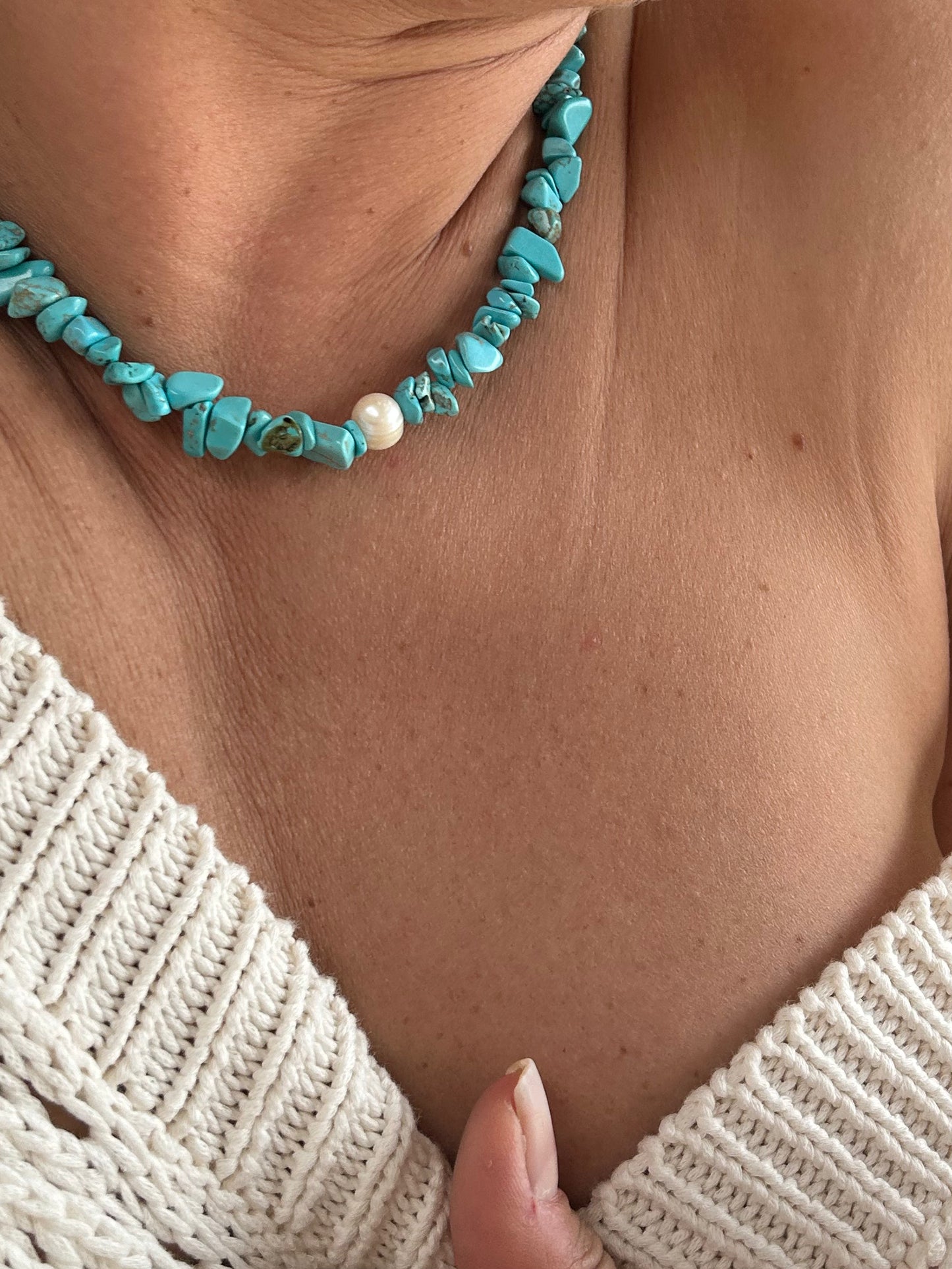 Collana Turchese & Perle