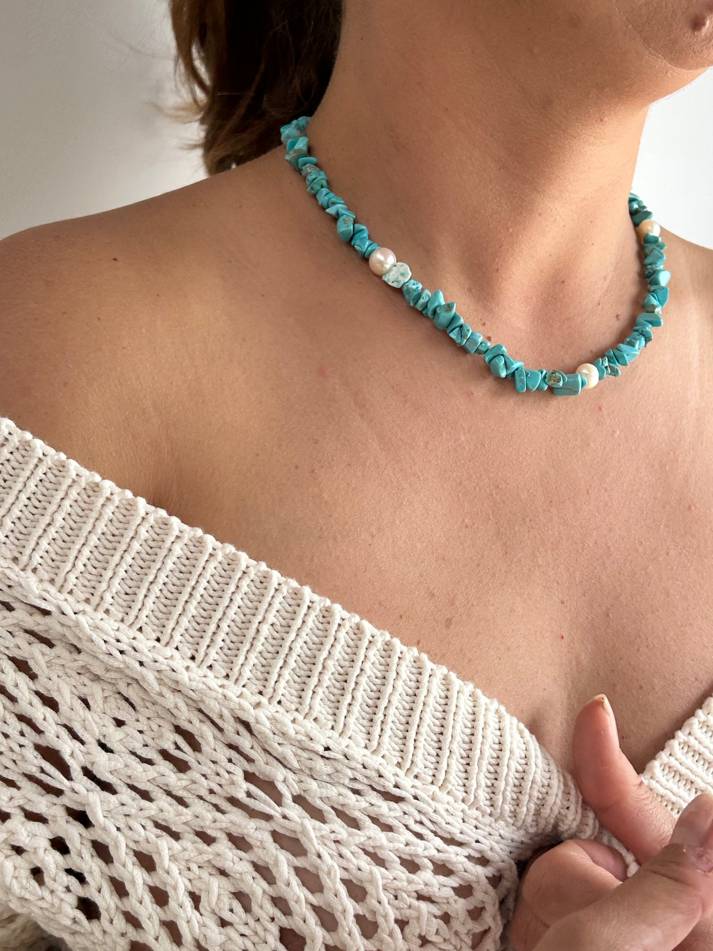 Collana Turchese & Perle