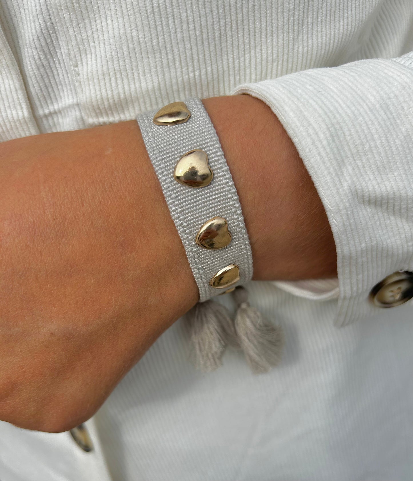 Bracciale Jadore - Beige Stelle Bianche -