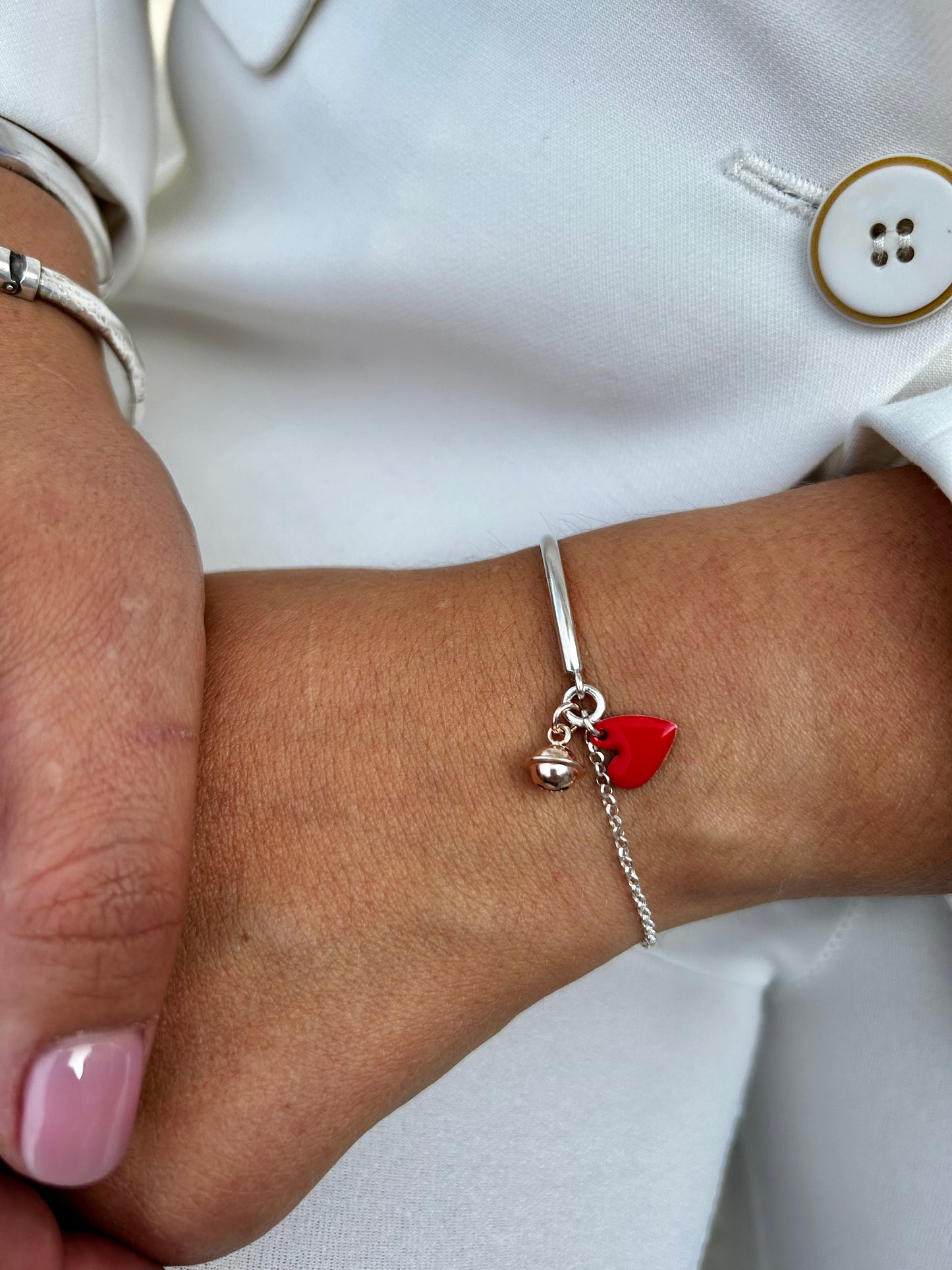 Bracciale Archetto Batticuore - Catena Rolò - Argento 925 Dorato