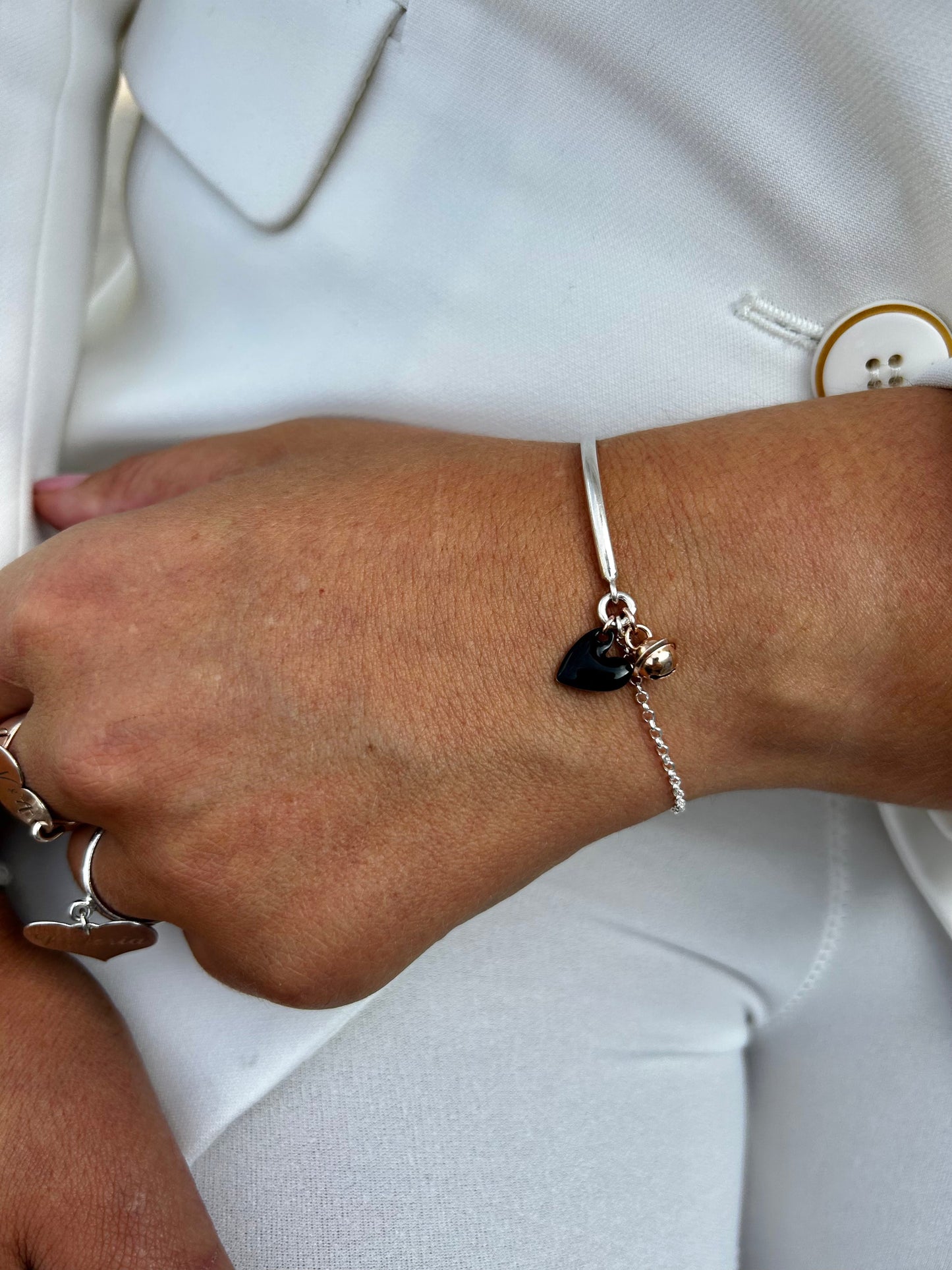 Bracciale Archetto Batticuore - Catena Rolò - Argento 925 Dorato