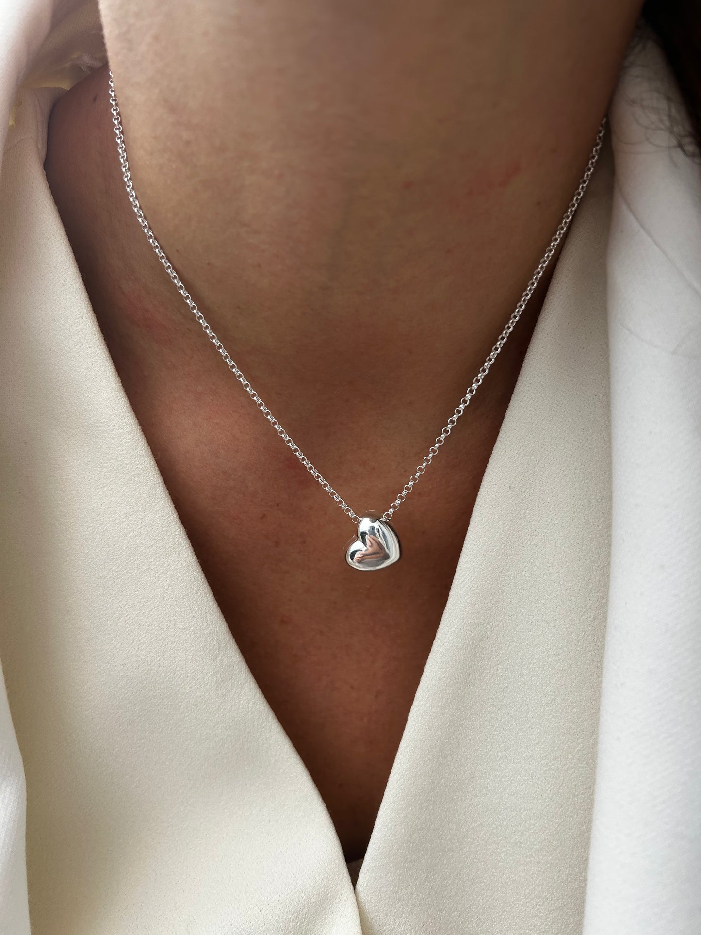 Collana Big Heart - Cuore Inclinato Medio -