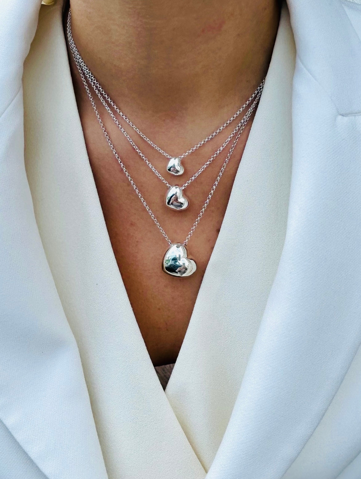 Collana Big Heart - Cuore Inclinato Grande -