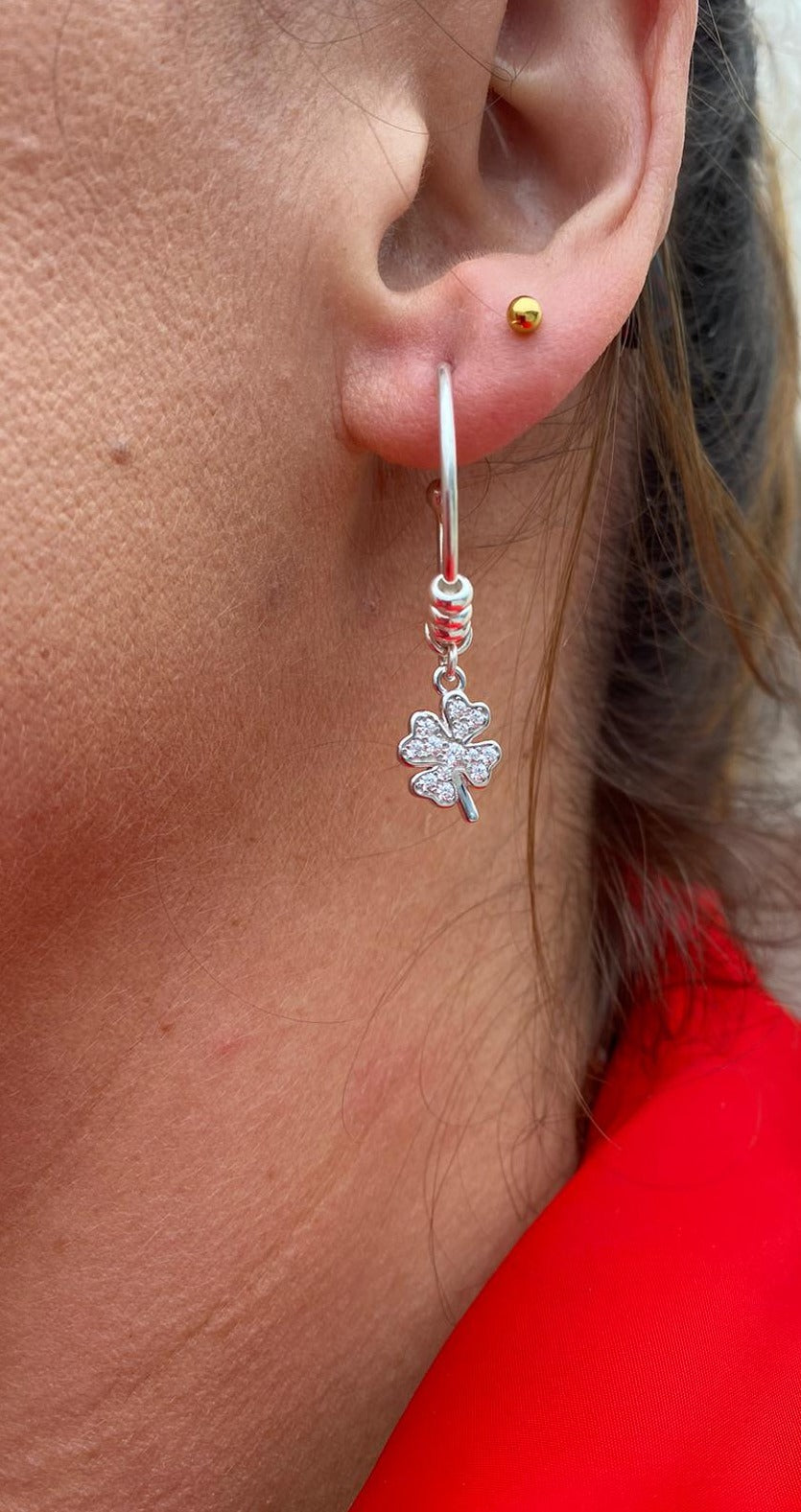 Orecchini I baldellini - Quadrifogli Zirconi - Semicerchi -