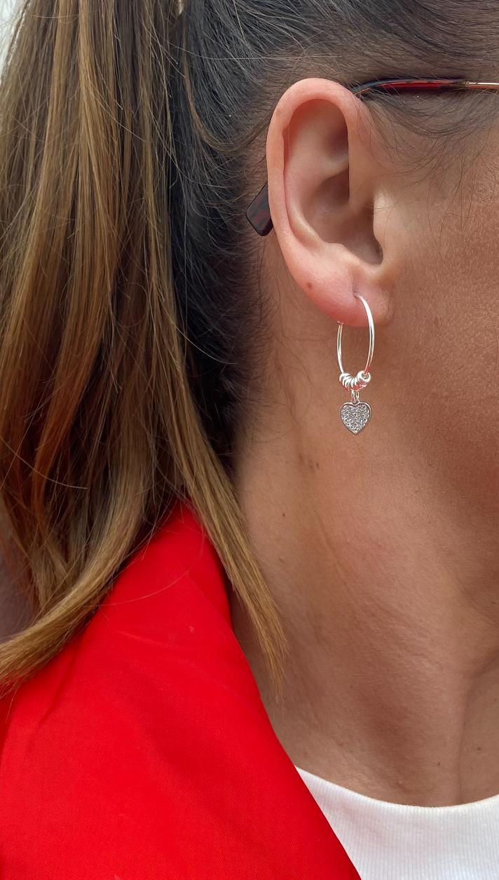 Orecchini I baldellini - Cuori Zirconi - Semicerchi -
