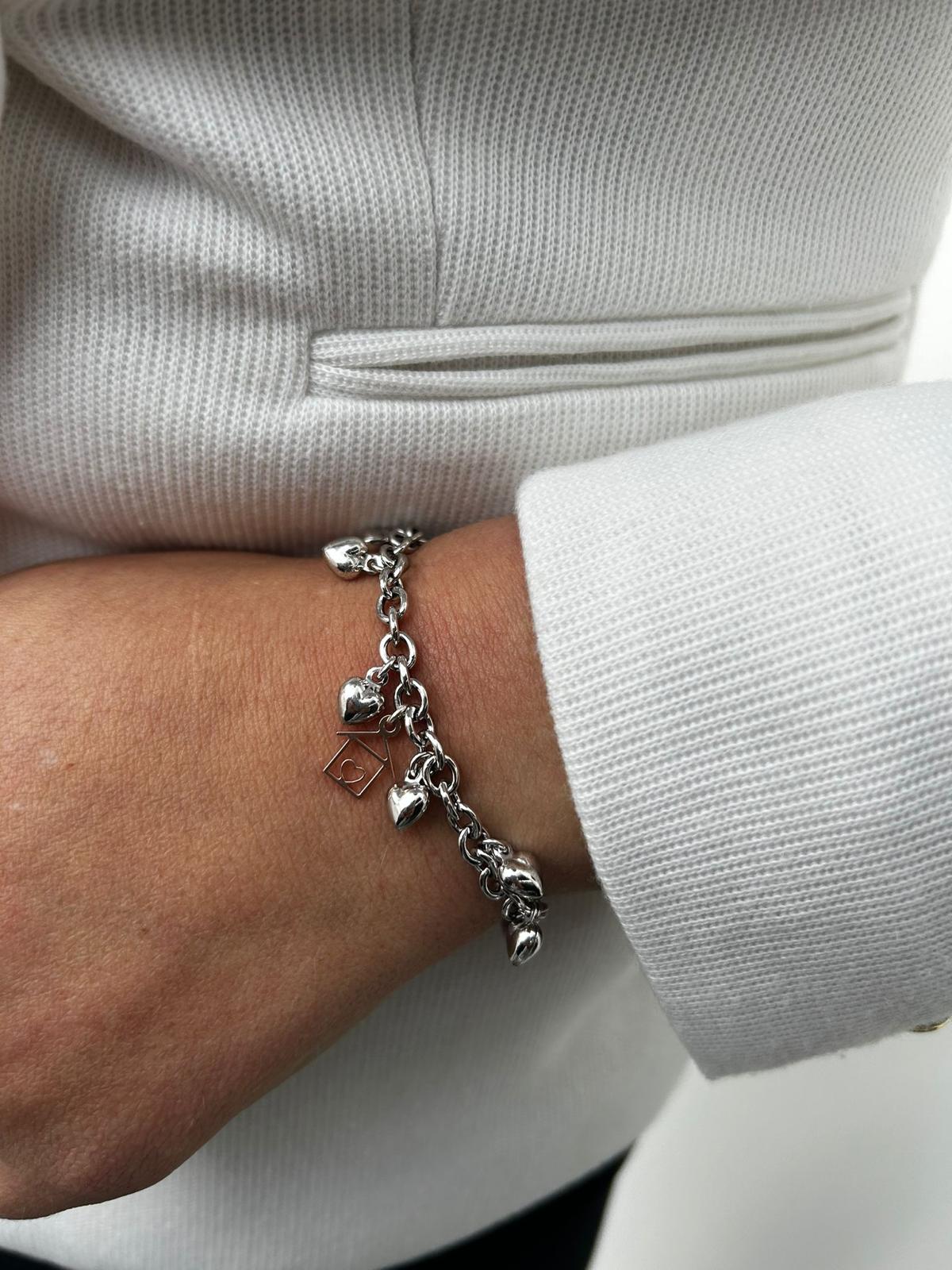 Bracciale cuori casetta love