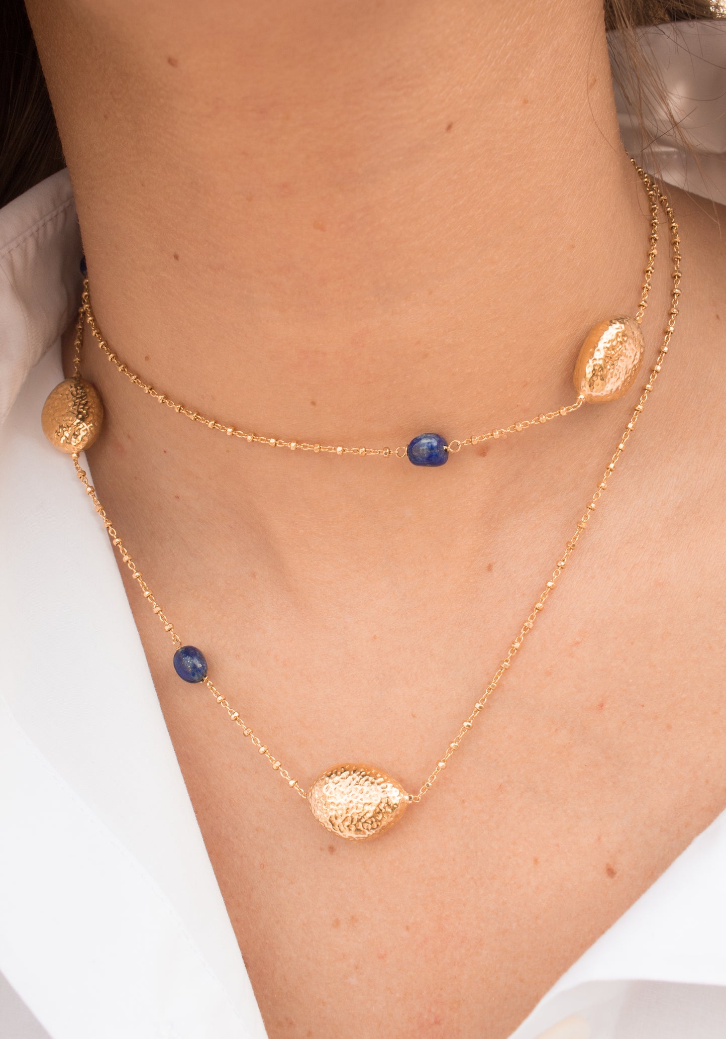 Collana Lapislazzuli e Pepite