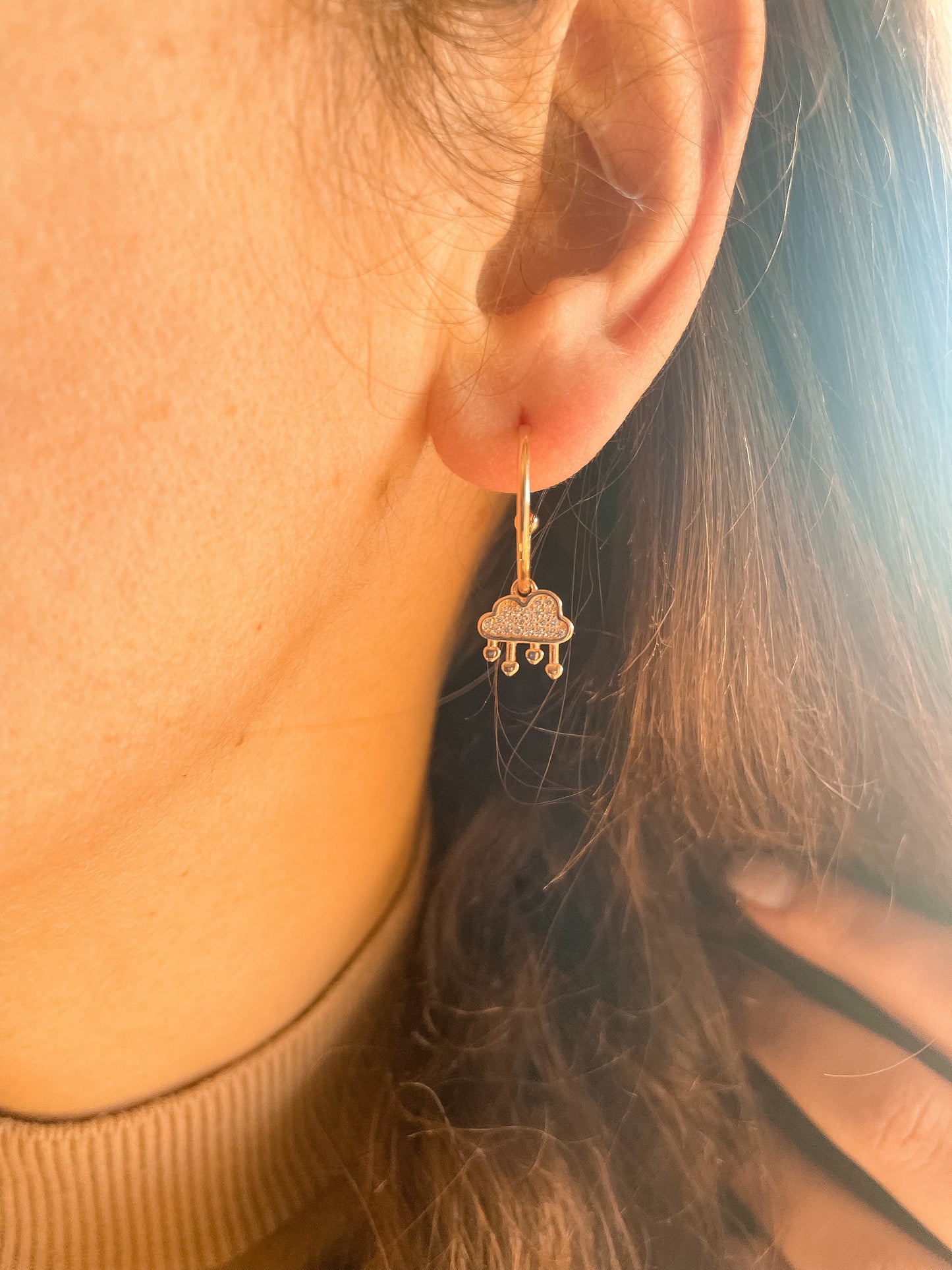 Orecchini Cerchio Nuvolette