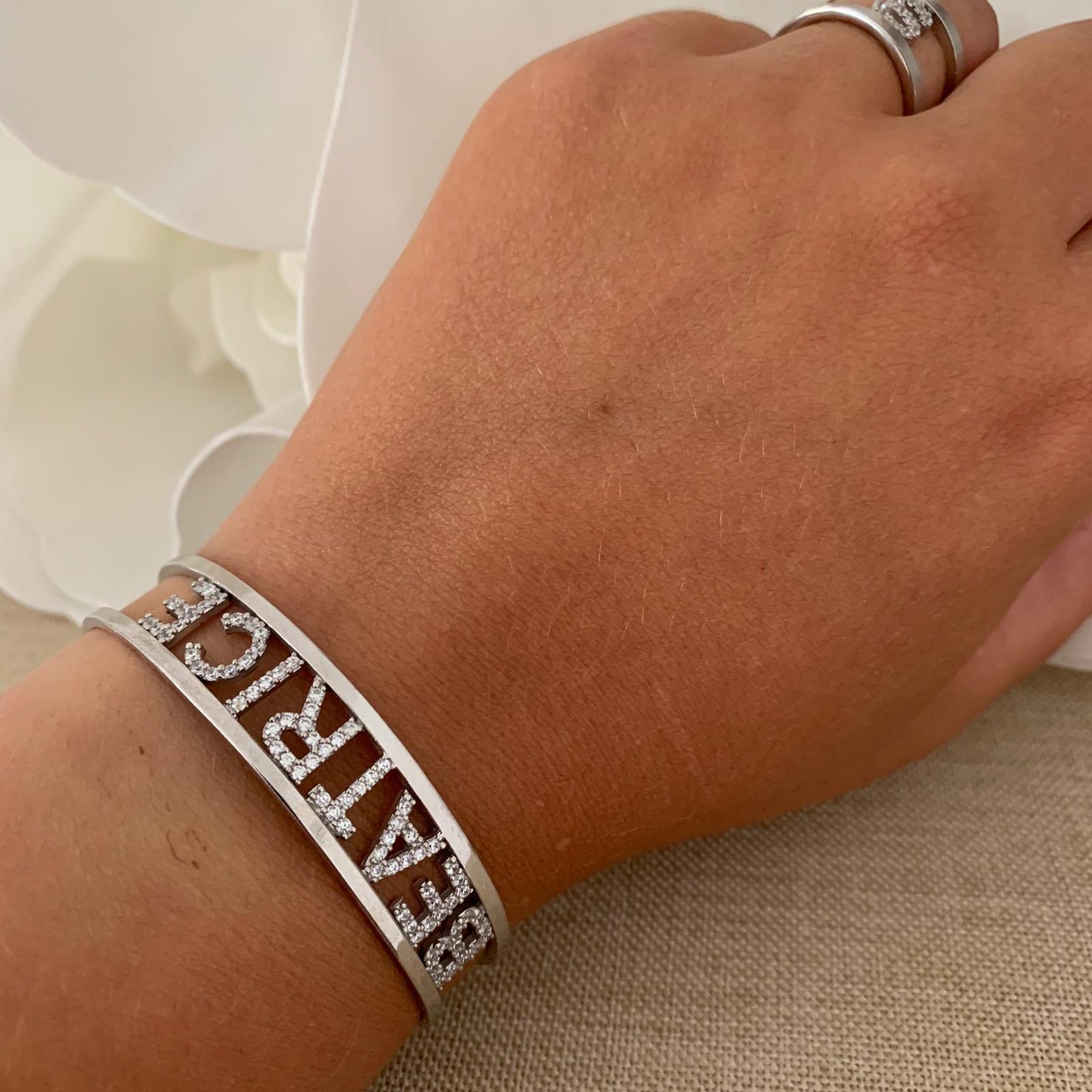 Bracciale Schiava Lettere Zirconi