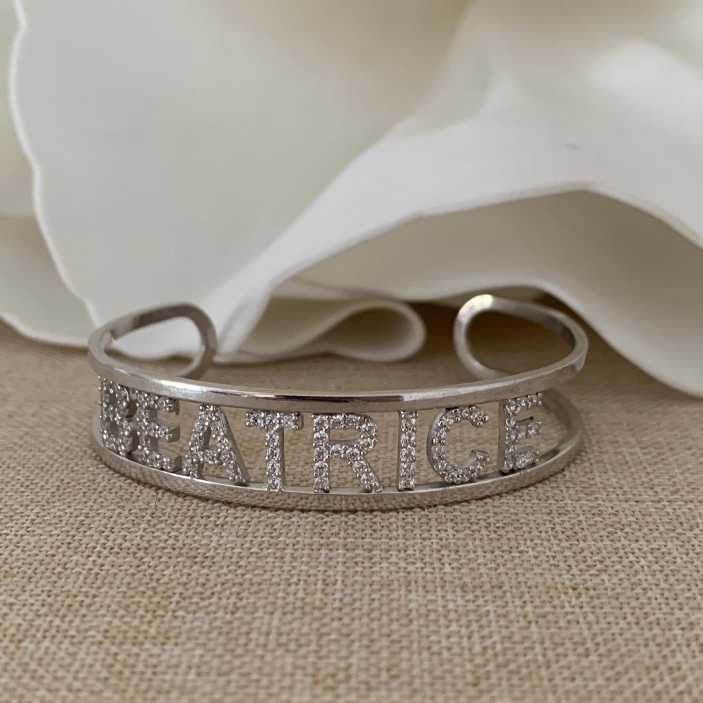 Bracciale Schiava Lettere Zirconi
