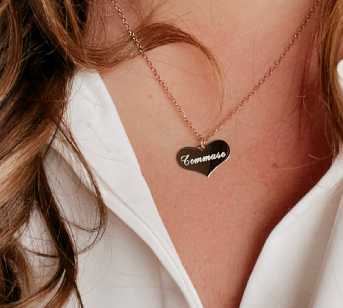 Collana Cuore Inciso