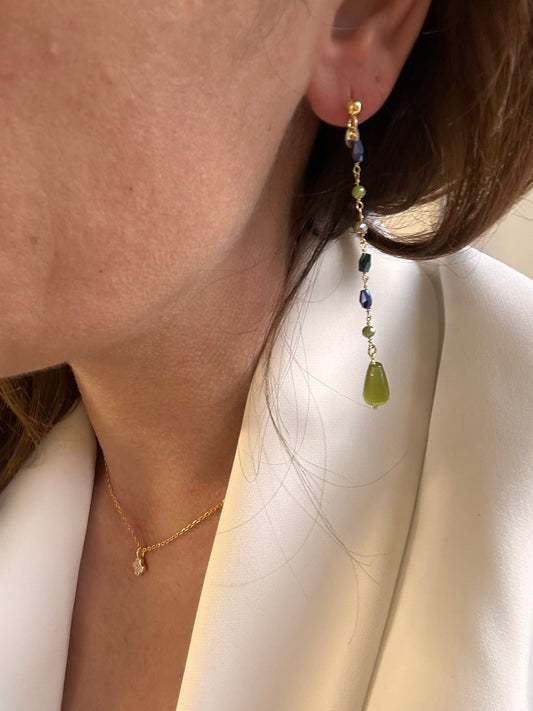 Orecchini Goccioline Verdi