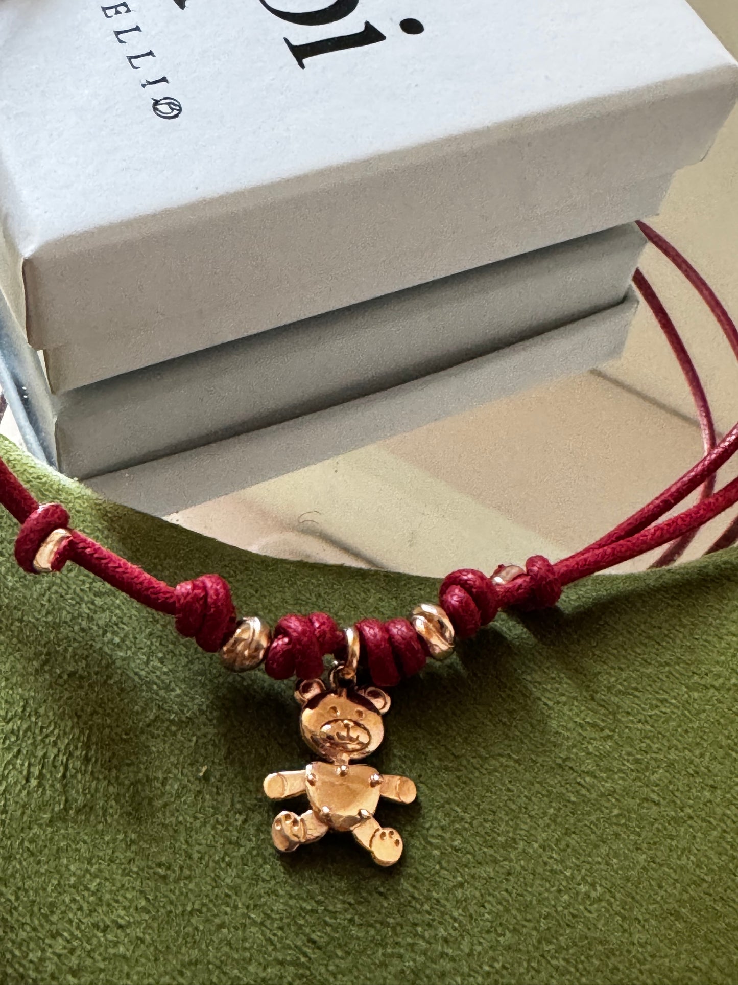 Teddy Mini Cordino Colorato Rosso