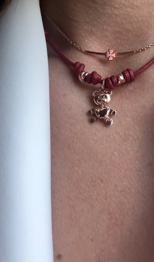 Teddy Mini Cordino Colorato Rosso