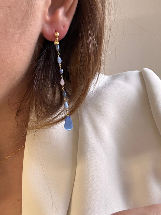 Orecchini Goccioline Azzurre