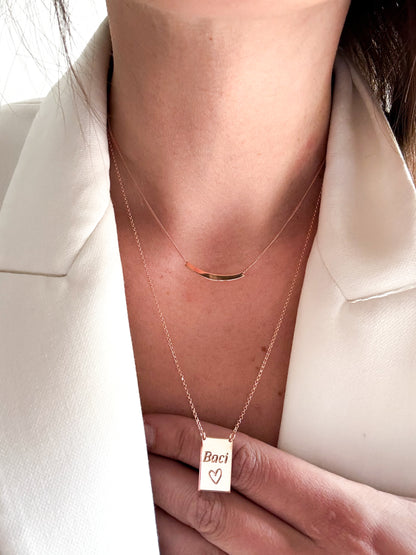 Collana Targhetta incisa