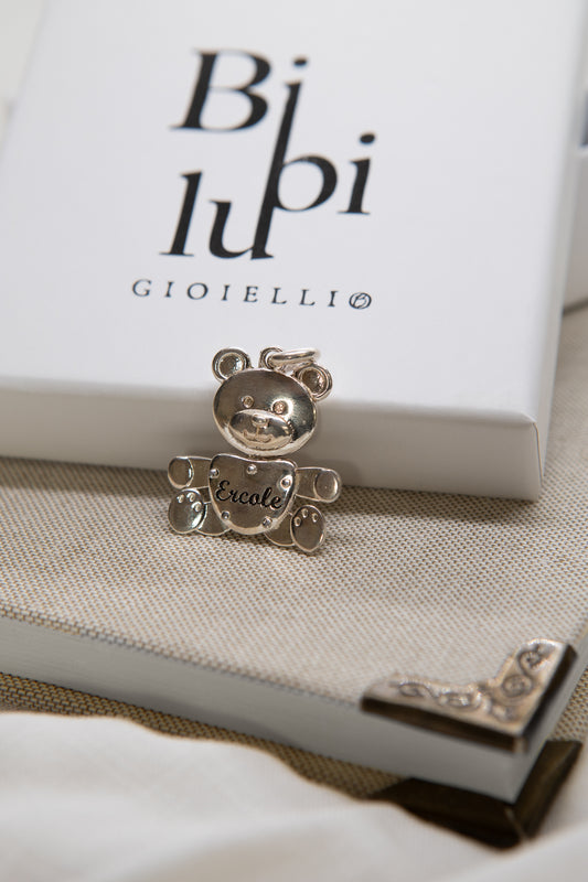 CIONDOLO TEDDY GRANDE - NOME INCISO -