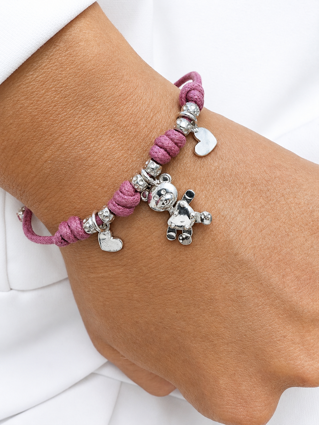 BRACCIALE SATELLITI E TEDDY - CUORI - OCEANO