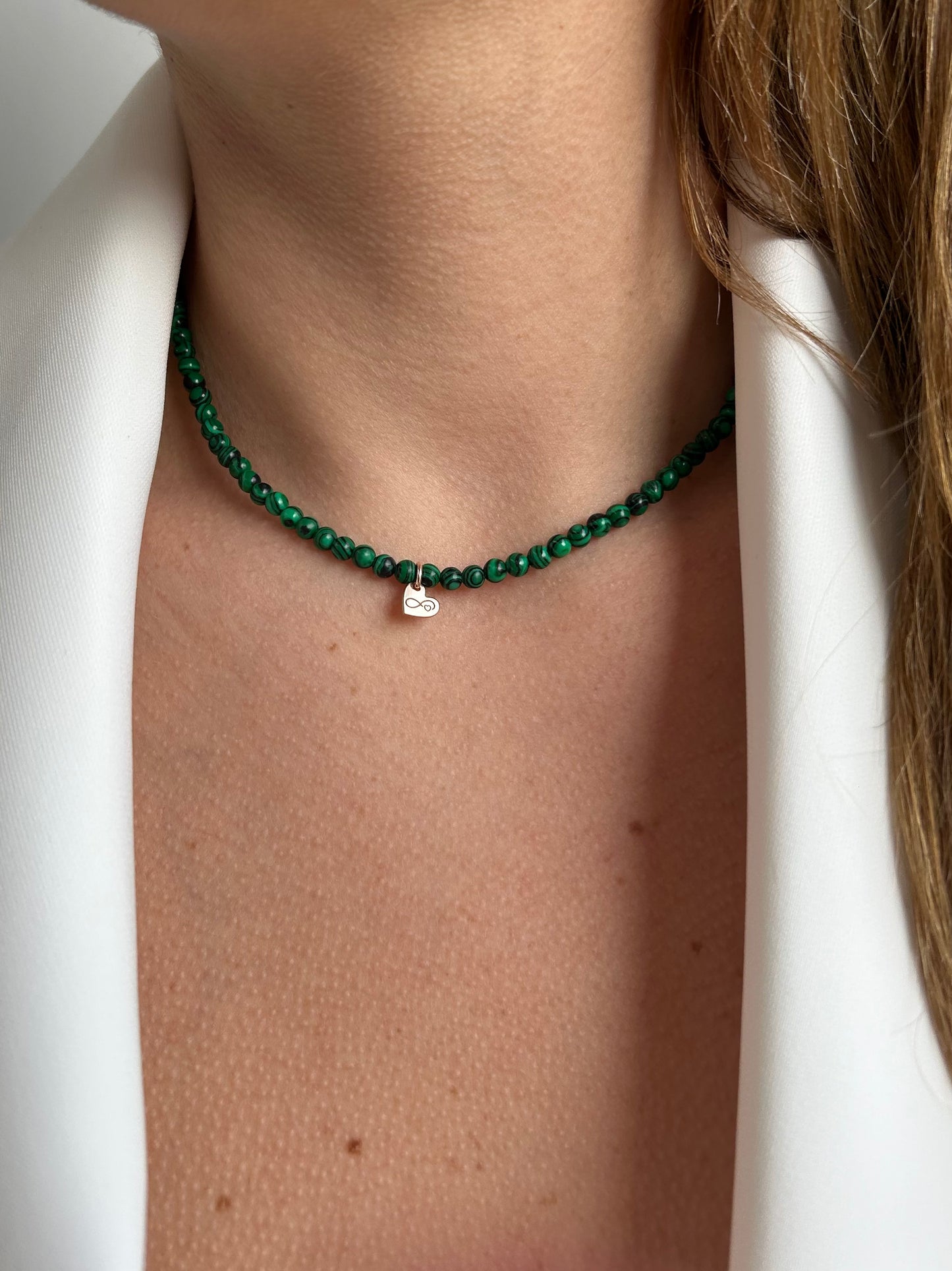 Collana Malachite & Cuore