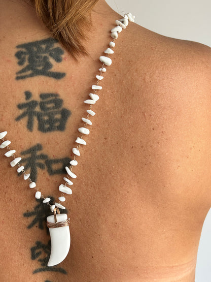 Collana Agata Bianca e Corno