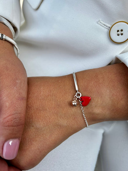 Bracciale Archetto Batticuore - Catena Rolò - Argento 925 Dorato