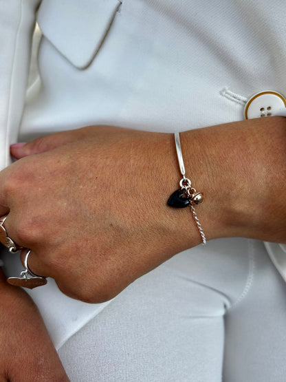 Bracciale Archetto Batticuore - Catena Rolò - Argento 925 Dorato