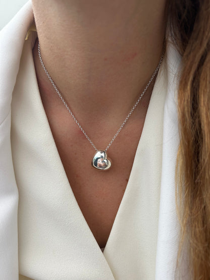 Collana Big Heart - Cuore Inclinato Grande -
