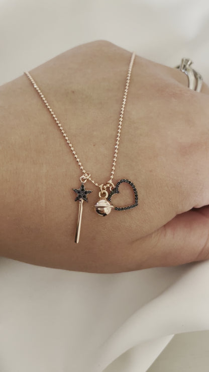 Collana Bacchetta Magica Zirconi